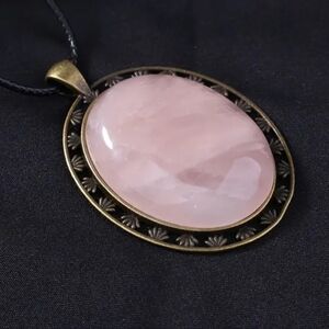Rose Quartz Necklace-(E)